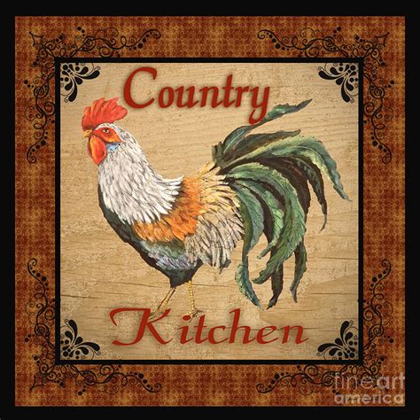 Country Kitchen Rooster Mixed Media by Jean Plout - Pixels