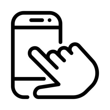 Hand Touch Screen Vector PNG Images, Hand Tap Touch Screen Gesture For Tutorial Click Icon With ...