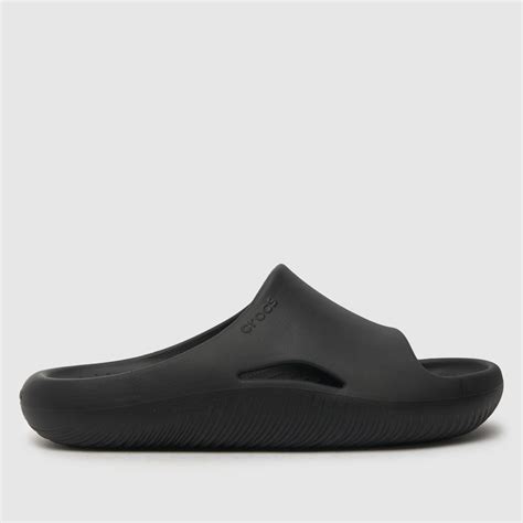 Crocs Mellow Slide Sandals In Black - ShoeFreak