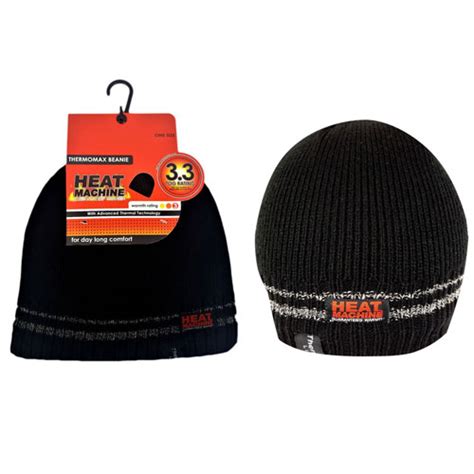 Wholesale Hats | Wholesale Heat Machine | Mens Heat Machine Thermal Hat Black | A&K Hosiery ...