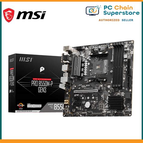 MSI PRO B550M-P Gen3 AM4 B550 mATX Motherboard - 4 RAM Slots | M.2 Slot ...