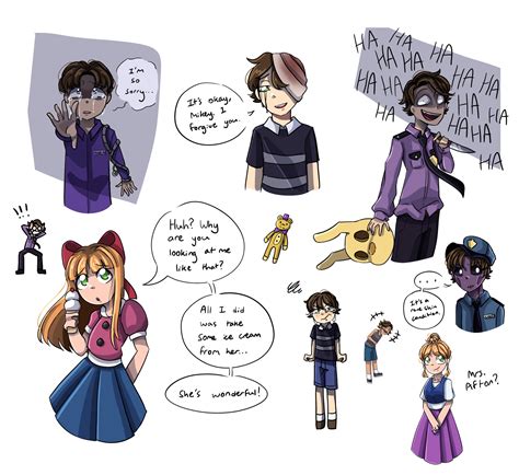 FNAF Afton Family Sketches by Sisterbrine on DeviantArt