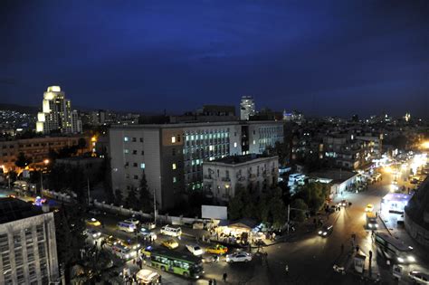 Damascus at night on Feb 11, 2018 – Syrian Arab News Agency