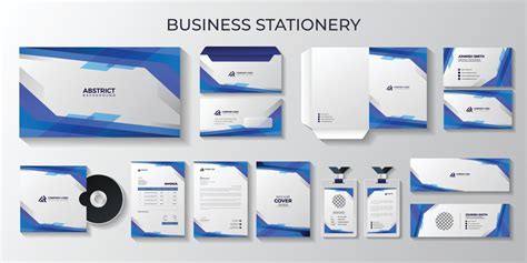 Corporate stationary template, Corporate stationary, id card, business card, branding, envelope ...