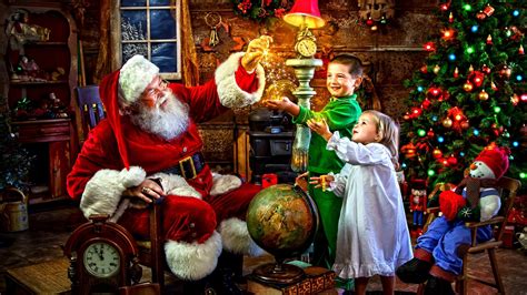 Download Child Santa Magical Holiday Christmas 4k Ultra HD Wallpaper