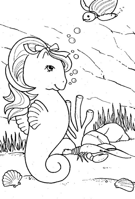 Little Pony In The Sea Coloring Pages | Coloring pages, My little pony coloring, Coloring books