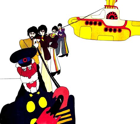 The Beatles - Yellow Submarine - movie illustration - 1968. | Yellow submarine movie, Yellow ...