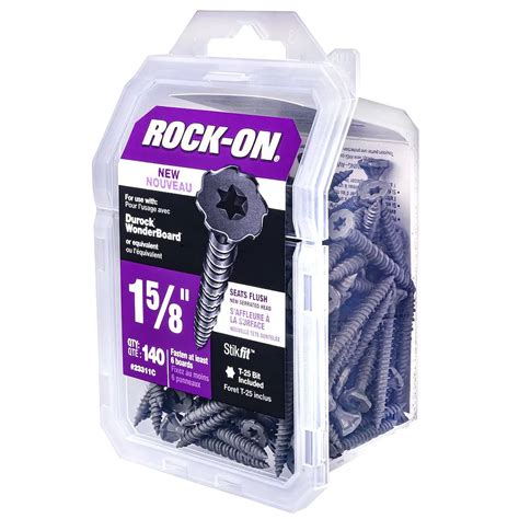 ROCK-ON 1-5/8-inch Serrated Head Star Drive Cement Board Screw, 140pcs | The Home Depot Canada