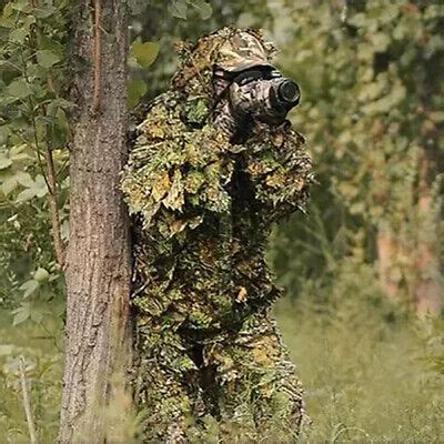 3D Bionic Camo Leaf Hunting Clothes Birding Tactical Airsoft Ghillie Suit | eBay
