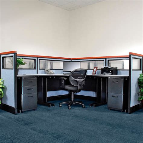 Interion® Pre-Configured Single Deluxe Cubicle with Windows