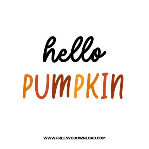 Hello pumpkin free SVG & PNG cut files | Free SVG Download