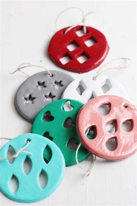 DIY Geometric Clay Ornaments - The Pretty Life Girls