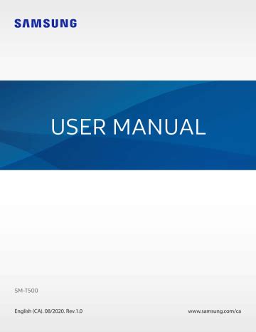 Samsung SM-T500 Galaxy Tab A7 WiFi User's manual | Manualzz