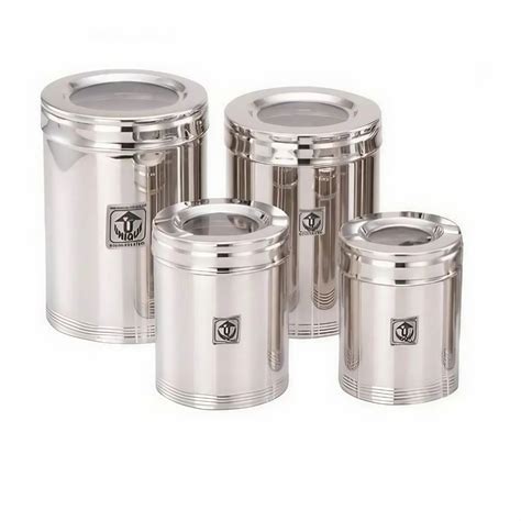 Custom Stainless Steel Canister Set for Home at Rs 350/set in Chennai | ID: 4787869955