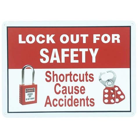 LOTO Signage - "Lock Out Tagout For Safety" - Next Day Safety