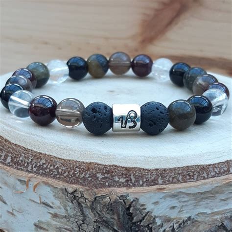 Capricorn Zodiac Crystal Bracelet / Zodiac Gemstone Diffuser - Etsy