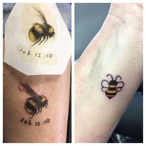 Fun, cute, pretty, and feminine bee tattoos for women. Tattoos by Kim ...