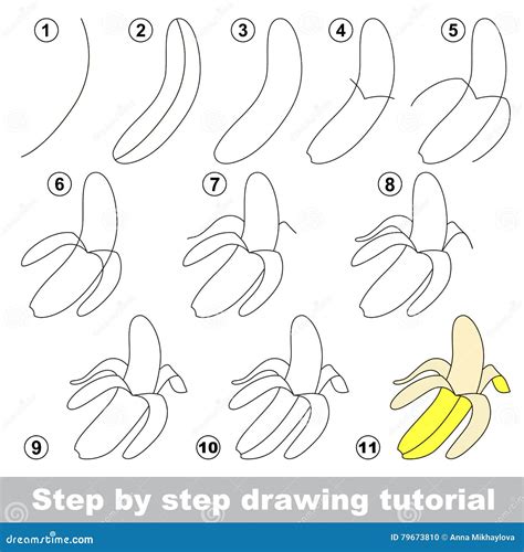 Drawing Banana Vector Illustration | CartoonDealer.com #46802214