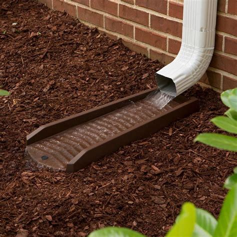 Amerimax 2-Pack Decorative Downspout Brown Splash Block Rain Gutter ...