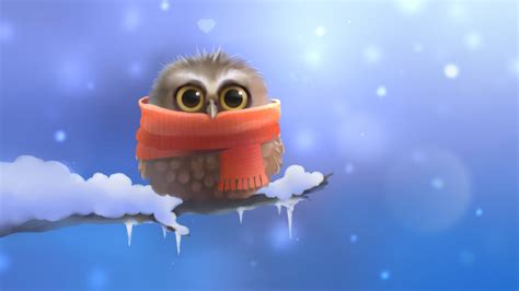 Winter Owl Desktop Wallpaper - WallpaperSafari