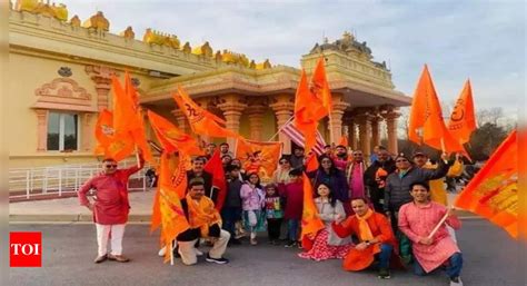 Ram Mandir: Celebrating the opening of Ram Mandir in America with a car ...