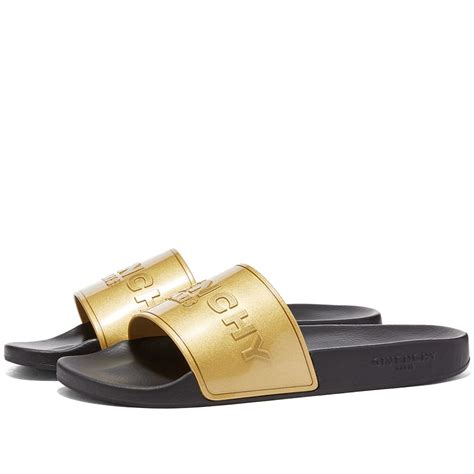 Total 49+ imagen gold givenchy slides - Abzlocal.mx