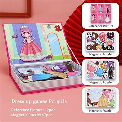 Meryi Magnetic Dress Up Jigsaw Puzzle Games for Girls - Play Set with Storage Case Early ...