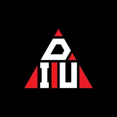 DIU triangle letter logo design with triangle shape. DIU triangle logo ...