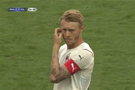 Photos: Kjaer wears captain's armband for Milan in clash against Real ...