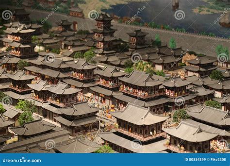 Model of Ancient Chinese City Stock Image - Image of city, roof: 80854399