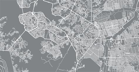 Urban Vector City Map of Sao Luis, Brazil Stock Vector - Illustration ...