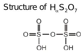 28 What is structure of H2S2O7 according to VESPER theory?