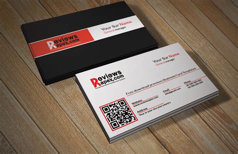 Creative Modern Business Card Template with QR by ArenaReviews on deviantART