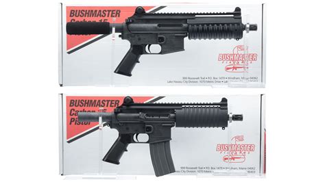 Two Bushmaster Carbon 15 Semi-Automatic Pistols with Boxes | Rock ...