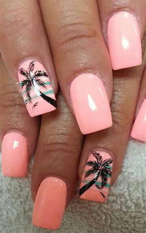 50 Tropical Nail Art Designs For Summer #nailssummer | Beach nail ...