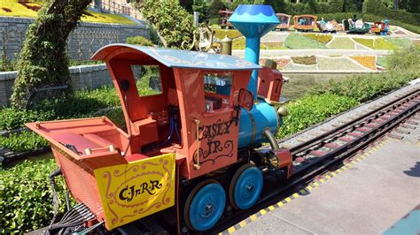 Casey Jr. Circus Train Full Ride at Disneyland, w/Matterhorn, Storybook ...