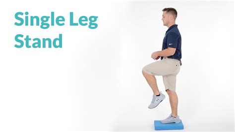 Balance Pad Exercise: Single Leg Stand - YouTube