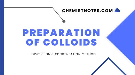 Preparation of Colloids - Dispersion and Condensation Method ...