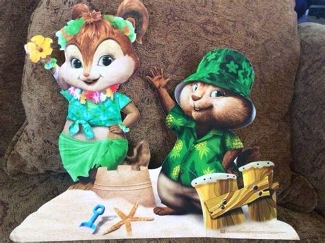 Alvin and The Chipmunks "Chipwrecked" Theodore and Elenore cut out ...