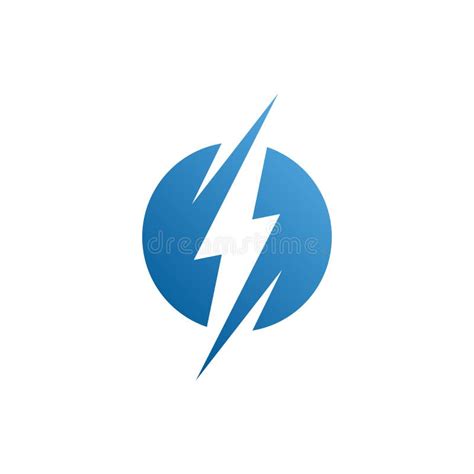 Modern Electrical Blue Lightning Bolt Logo Stock Vector - Illustration of nature, electricity ...