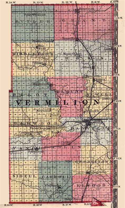 Vermilion County, Illinois: Maps and Gazetteers