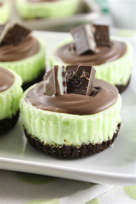 Andes Mint Mini Cheesecakes | Baking You Happier