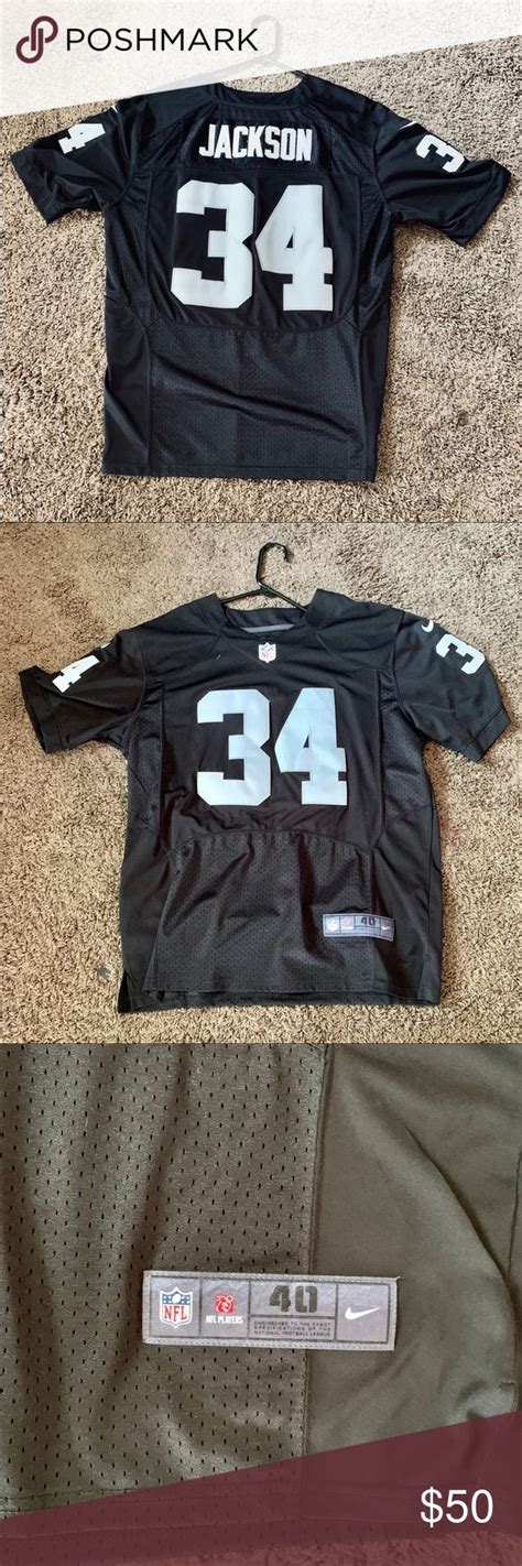 Unisex Authentic Bo Jackson Raiders Jersey | 40th shirts, Bo jackson, Black nikes