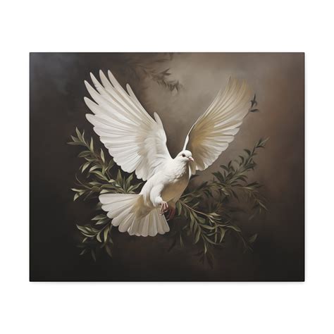 Christian Wall Art, Dove With an Olive Branch, Peace, the Holy Spirit ...