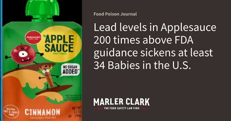 Lead levels in Applesauce 200 times above FDA guidance sickens at least 34 Babies in the U.S ...