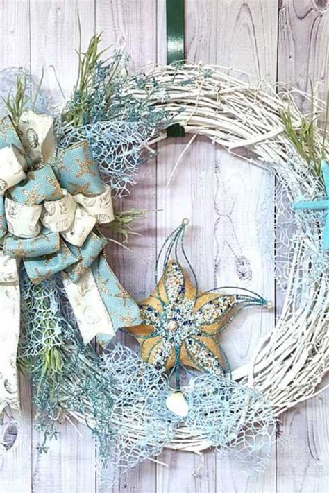 Beach Christmas Wreath Beach Winter Wreath Coastal | Etsy | Beach christmas, Christmas wreaths ...