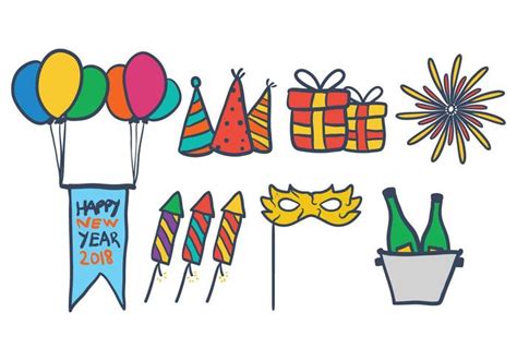 Happy New Year Vector Set 156165 Vector Art at Vecteezy