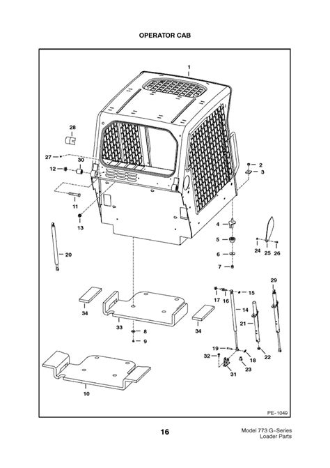 Bobcat 773 g series skid steer loader parts catalogue manual (sn 5191…