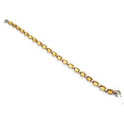 WHITE GOLD CITRINE BRACELET