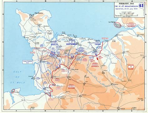 World War II: Operation Cobra - Breakout from Normandy... Map D Day Normandy, Normandy France ...